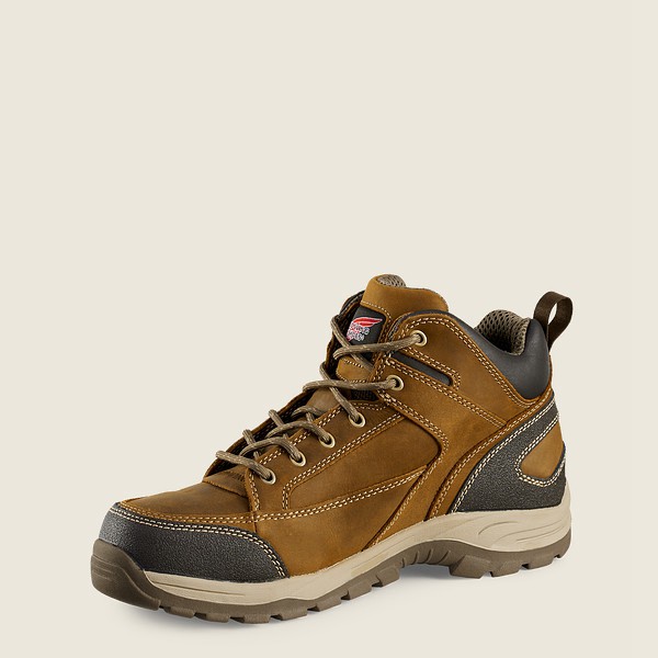 Red Wing Mens Hiking Boots - Truhiker - 5-inch Safety Toe - Brown - UAK672490